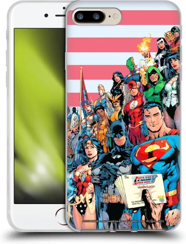Vista 76 de Head Case Designs Funda de gel con licencia oficial de la Liga de la Justicia DC Comics #10 Darkseid War Comic Book Cover