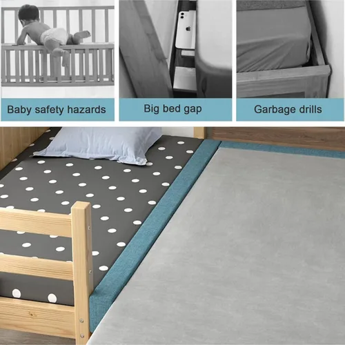 Vista 3 de QQXX Extensor de colchón rectangular, almohada de esponja gruesa de alta resistencia, relleno de huecos de cama, relleno de huecos extraíble