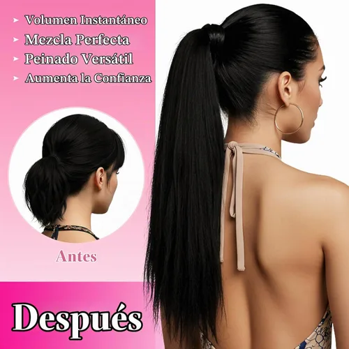 Vista 5 de Ve Sunny Extensión de cola de caballo de 2.82 oz, extensiones de cabello humano real real para mujer, color negro azabache, 14 pulgadas Pony-1-1-#1