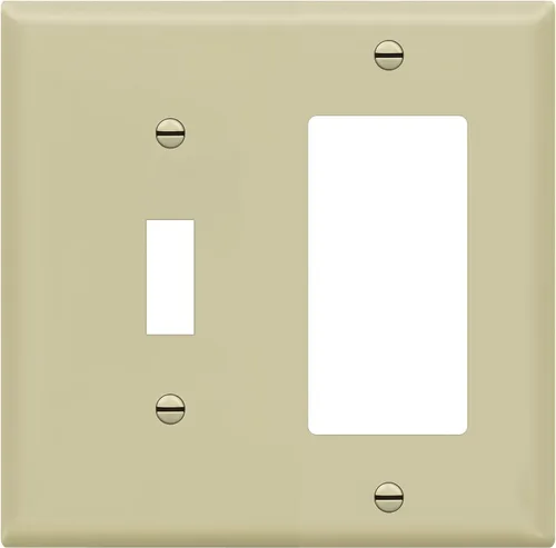 Vista 12 de ENERLITES - Placa de pared combinada para interruptor de palanca y enchufe decorativo, cubierta de acero inoxidable 201, resistente a la corrosión