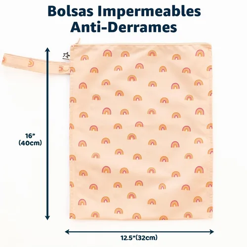Vista 2 de Tiny Twinkle Bolsas húmedas a prueba de desorden Paquete de 1 bolsa reutilizable impermeable para trajes de baño Ropa de bebé Bolsa de viaje