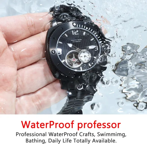 Vista 4 de Prince GERA Reloj de hombre resistente al agua Big Face Luminoso Relojes