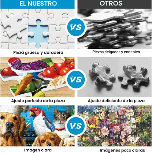 Vista 3 de Rompecabezas de 500 piezas para adultos, divertidos rompecabezas de animales de cachorros, rompecabezas de cocina de alimentos, rompecabezas Perros