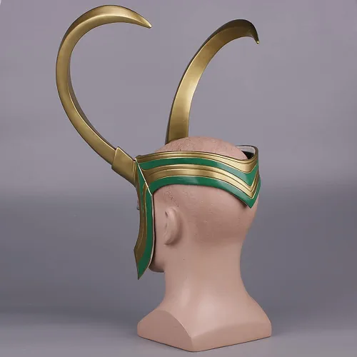 Vista 5 de CAFELE Superhero Helmet Detachable Horns Movie Thor Ragnarok Norse Mythology Mask Cosplay Adult Halloween Costume Party Props