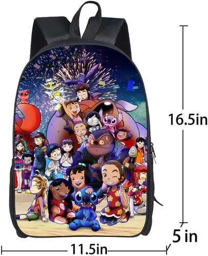 Vista 6 de I.L. Mochila unisex de impresión 3D de dibujos animados, mochila de animación para jóvenes, bolsos casuales y mochilas deportivas, D, talla única