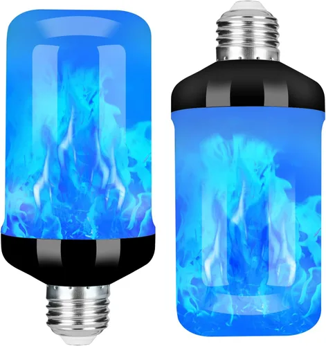 Vista 14 de Y- STOP Bombillas de llama mejoradas, 4 modos de luz parpadeante para exteriores con efecto invertido, bombilla de llama de base E26