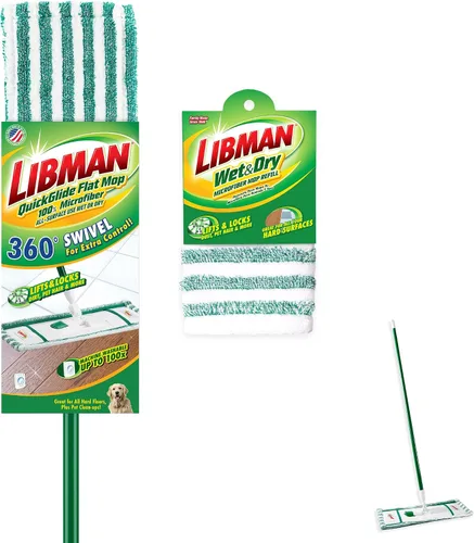 Vista 3 de Libman Recambios de mopa de microfibra húmeda y seca, mopa de polvo para suelos de madera dura, mopa de pared, mopa para limpieza de suelos, 3