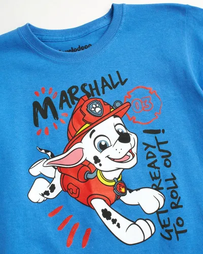 Vista 5 de Nickelodeon Camiseta de Paw Patrol para niños, paquete de 4 camisetas gráficas para niños y niñas, para niños pequeños (talla 2T-7)