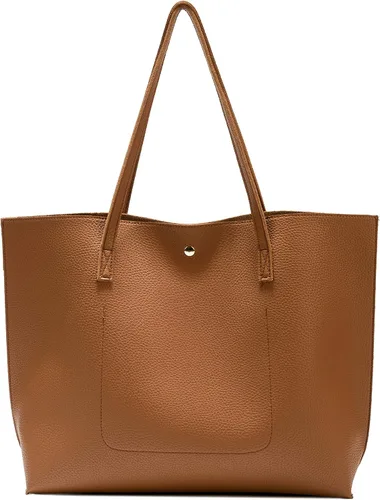 Vista 2 de Bolso con asas para hombro para mujer, de cuero sintético, con borla