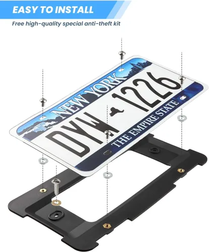 Vista 4 de JOYTUTUS Soporte de Marco de Matrícula Trasero Compatible con BMW 2005-2023 1 2 3 4 5 6 Serie X 2002-2019 Mini Cooper