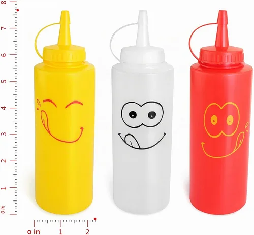 Vista 2 de New Star Foodservice - Juego de botellas exprimibles para condimentos, 12