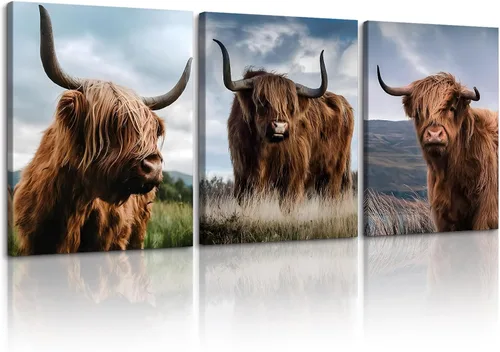 Vista 65 de 3 piezas modernas de lienzo de león de animales salvajes, pinturas de retratos de familia de leones, decoración de pared, obras de arte de sala