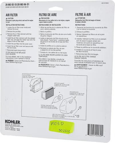 Vista 2 de CUB CADET 2088302S1C Kit de prelimpiador de filtro de aire Kohler LTX1045 LT1045 LTX1042 LTX1040 RZT42 LT1042 LT1040 i1046 XT1-LT42
