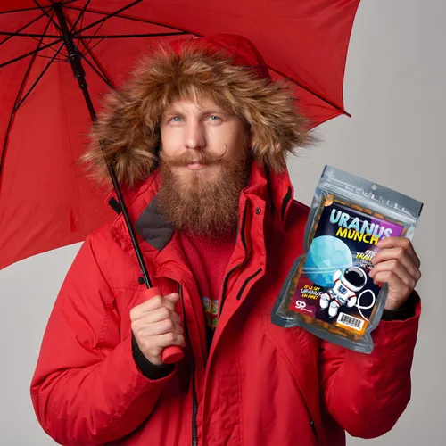 Vista 6 de Uranus Munch - Mezcla de frutos secos picantes prémium del tío Frank - Regalos comestibles para adolescentes - Mezcla picante - Hecho en los Estados