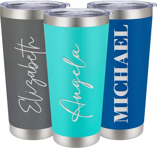 Vista 17 de Vasos de viaje personalizado de 20 y 30 onzas, con aislamiento