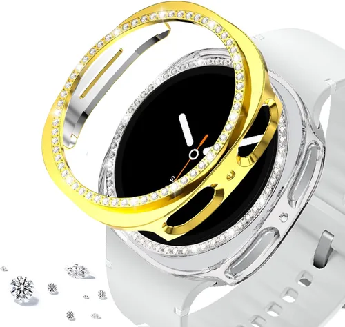 Vista 126 de DEALELE Paquete de 1 + 3 fundas compatibles con Samsung Galaxy Watch 7 Ultra (1.772 pulgadas), funda protectora de policarbonato transparente