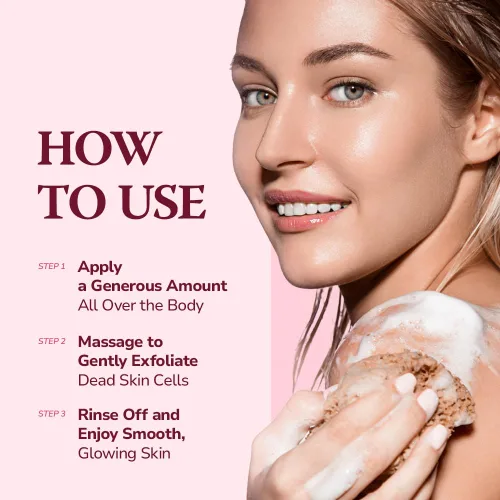 Vista 6 de HIMALAYA PINKSALT Exfoliante diario y lavado corporal - Exfoliante corporal, sal del Mar Muerto y sal rosa del Himalaya, gel de ducha natural