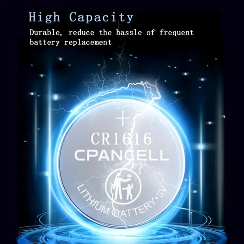 Vista 4 de CPANCELL Baterías de litio CR1616 3V Batería de alta capacidad (5 unidades)
