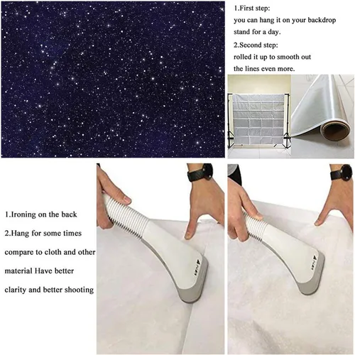Vista 4 de Cielo Nocturno Estrella Universo Espacio Tema Estrellado Foto Fondo Galaxia Estrellas Niños o Niñas Fiesta de Cumpleaños Fondos Fotografía Telón
