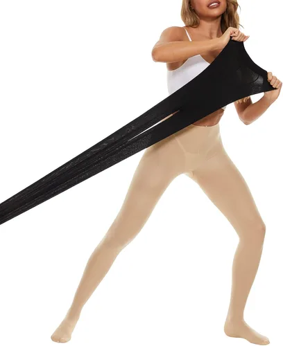 Vista 5 de American Trends Medias adultas para mujer, opacas, resistentes a la carrera, tallas grandes, medias de cintura alta, 80