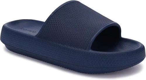 Vista 8 de Joomra - Sandalias acolchadas tipo pantuflas para mujeres y hombres, antideslizantes, de secado rápido, sandalias para baño, con suela gruesa