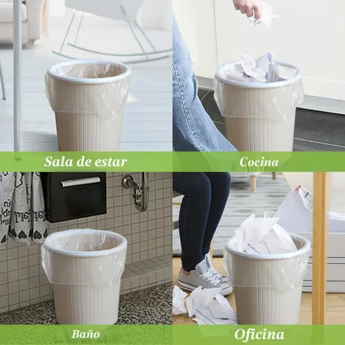 Vista 5 de Teivio - Bolsas de basura pequeñas transparentes de 4 galones, 150