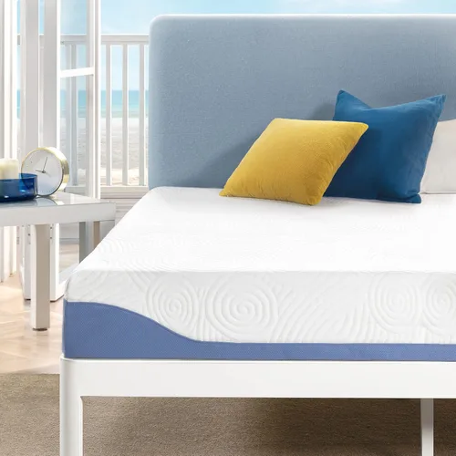 Vista 11 de Mellow Colchón de espuma viscoelástica con infusión de gel refrescante de 14 pulgadas, sueño firme medio y funda de tela transpirable, matrimonial
