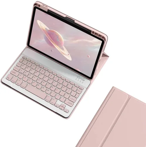 Vista 9 de kaitesi Funda para teclado para iPad 9ª 8ª 7ª generación 10.2/ Air 3ª generación Pro 10.5, cubierta inteligente de folio inteligente con teclado
