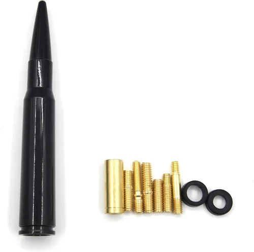 Vista 3 de Antena de 50 Cal Stubby con mástil para eliminar la antena de pista, reemplazo para Ford F150 F250 F350 RAM 1500 2500 GMC Denali Chevy Pick-up