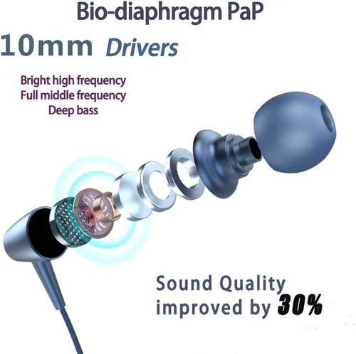 Vista 2 de Auriculares Bluetooth inalámbricos Bluetooth 5.0 con banda para el cuello con 20 horas de reproducción, controladores de 0.394 pulgadas, auriculares