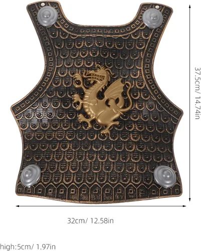 Vista 2 de TOYANDONA Escudo infantil de juguete medieval escudo para niños, juguetes para niños, 2 piezas, soldado, juego de rol, disfraz retro