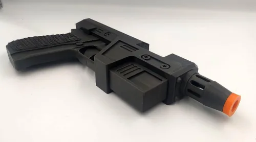 Vista 3 de GLIE-44 Poe Dameron Blaster Pistola Cosplay Prop hecho a mano