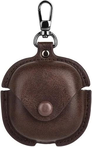 Vista 8 de Funda de cuero compatible con Samsung Galaxy Buds 2 Pro/Galaxy Buds 2/Galaxy Buds Pro/Galaxy Buds Live Funda protectora con llavero, bonita funda