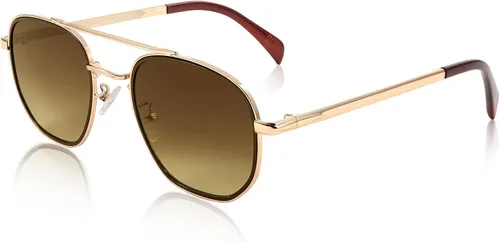 Vista 13 de FEISEDY Gafas de sol Aviador Hombres Mujeres 70s Gafas de sol Cuadrado Marco UV400 Protección B2953