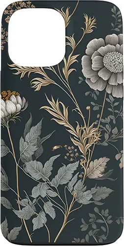Vista 23 de iPhone 16 Cute Flowers Vintage Botánico Floral Ilustración Case
