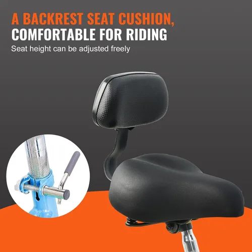 Vista 5 de VEVOR Bicicleta de triciclos para adultos, triciclos para adultos de 7 velocidades, bicicletas de tres ruedas de 20 pulgadas, bicicleta de crucero