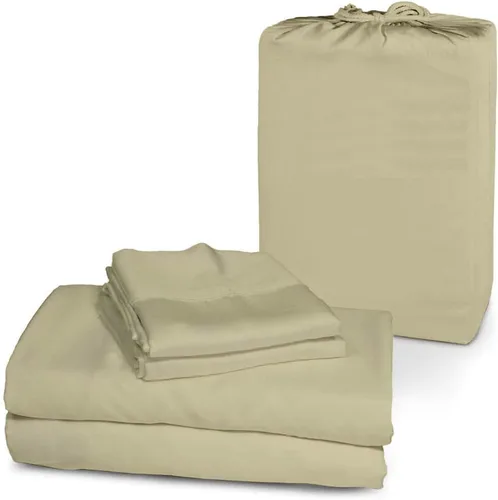Vista 18 de Femini Fashion Juego de sábanas de 4 piezas con bolsillos extra profundos de 1000 hilos, 100% algodón orgánico, bolsillo profundo de 30 pulgadas