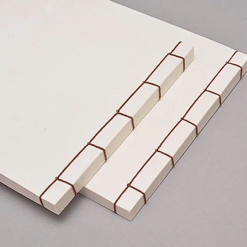 Vista 3 de GoGam - Libro de visitas de papel HANJI de estilo tradicional coreano (11.8 x 7.87 pulgadas), cuaderno encuadernado con nudo de hilo, bloc de notas