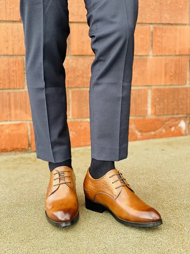Vista 6 de CALTO Zapatos elevadores de altura de 3 pulgadas más altos - Zapatos de vestir de cuero - Zapatos de vestir para hombres invisibles elevados