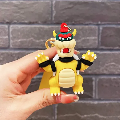 Vista 4 de TLDXDOU Anime Super Mari Yoshi - Llavero de silicona de gel de sílice de dibujos animados para mujeres, hombres, niñas y niños