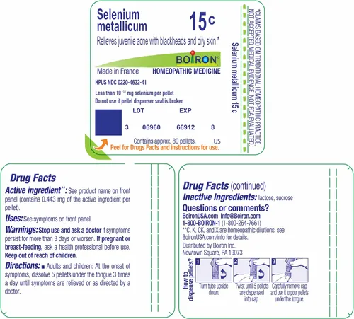 Vista 9 de Boiron Selenium Metallicum 15C para acné juvenil con puntos negros - 80 pellets