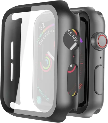 Vista 46 de Misxi Juego de 2 Fundas de Vidrio Templado Compatibles con Apple Watch Series 3 y Series 2 de 1.496 Pulgadas, Protector de Pantalla de Policarbonato