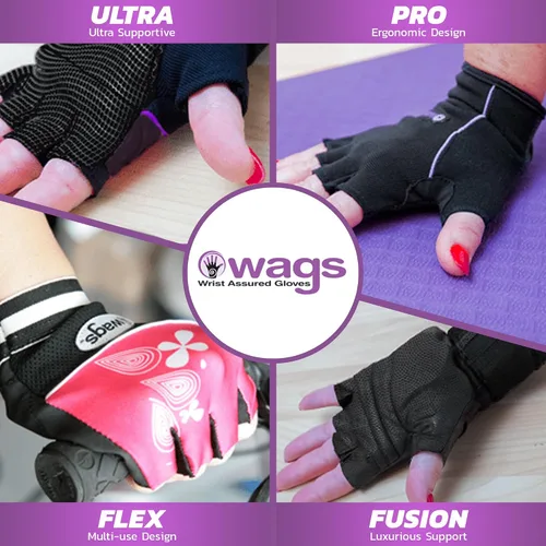 Vista 6 de Guantes de soporte de muñeca con almohadilla de gel ergonómica patentada y muñequera para entrenamientos de mujeres y hombres
