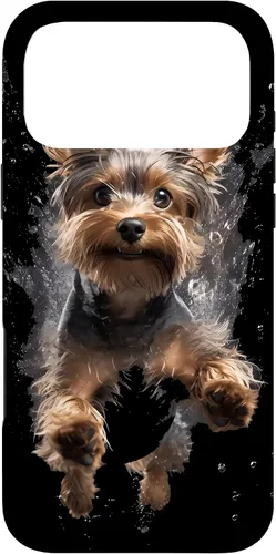 Vista 22 de Funda submarina para iPhone 16 Yorkshire Terrier buceo para perros