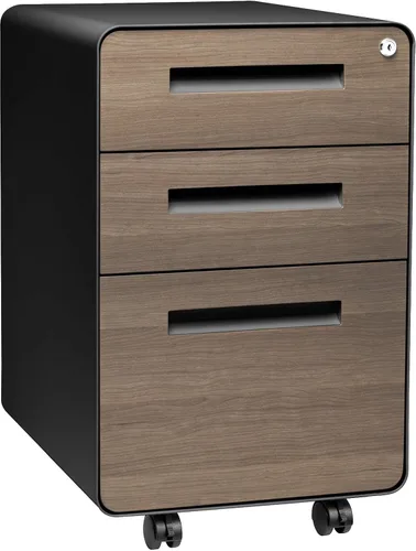 Vista 18 de Laura Davidson Furniture Stockpile Archivador de 3 Cajones con Cerradura - Archivador de Metal Bajo Escritorio de Oficina, Carpetas de Archivo