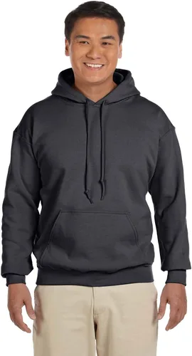 Vista 44 de Gildan - Sudadera con capucha para hombre, mezcla pesada, cordón de ajuste, Rosa de seguridad