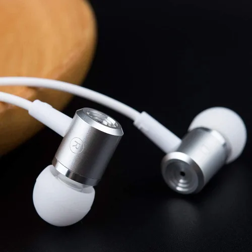 Vista 5 de Auriculares intrauditivos con cable con micrófono Control de volumen Auriculares con cancelación de ruido con micrófono Auriculares de graves