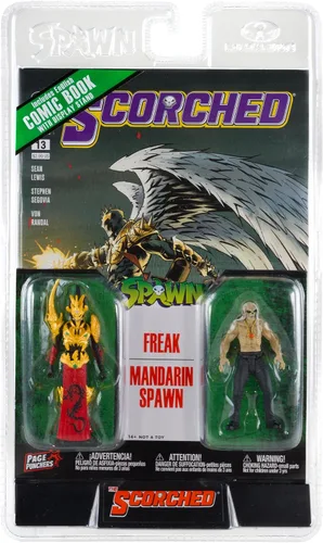 Vista 7 de McFarlane Toys - Spawn Page Punchers 2pk Freak and Mandarin Spawn Figuras de acción de 3 pulgadas con cómic