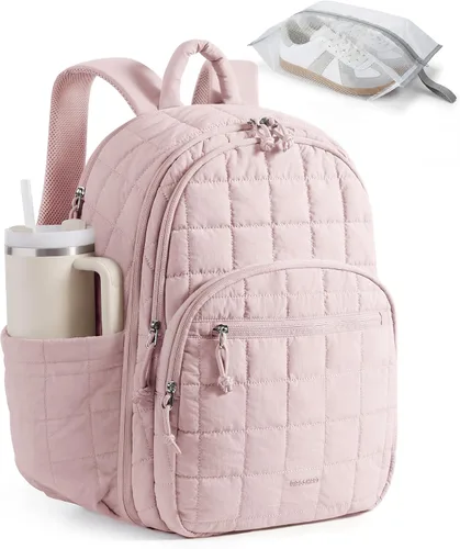 Vista 20 de BAGSMART Mochila de viaje para mujer, mochila universitaria para laptop de Negro