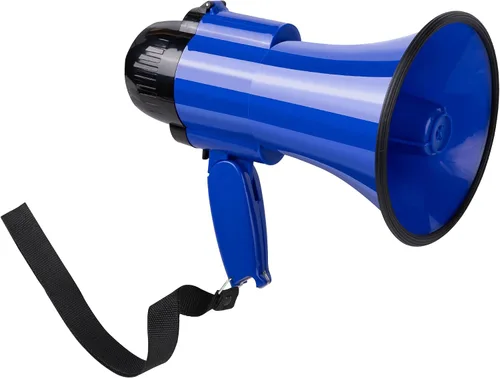 Vista 13 de Altavoz Megáfono Portátil de 30 Vatios con Voz, Sirena/Alarma y Grabación de 240S con Control de Volumen y Correa Verde azulado.